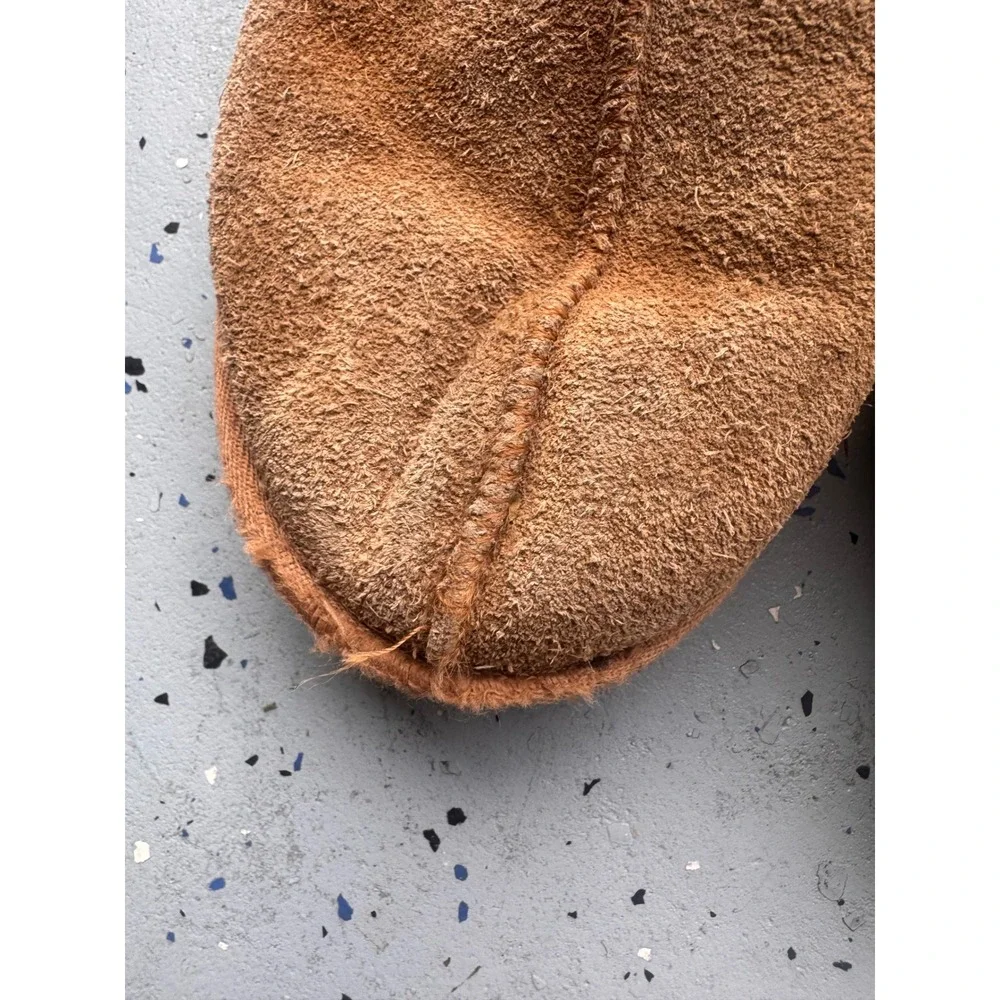 UGG Australia Men's Size 8 Brown Suede Shearling Slippers Style 5950
